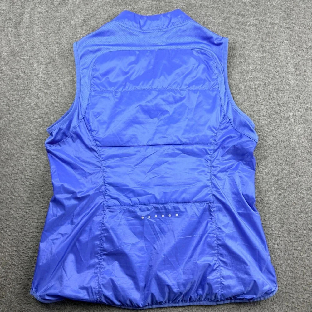 Nike Running Women's L Large Aerolayer‎ Vest Quilted Puffer Full Zip Reflective